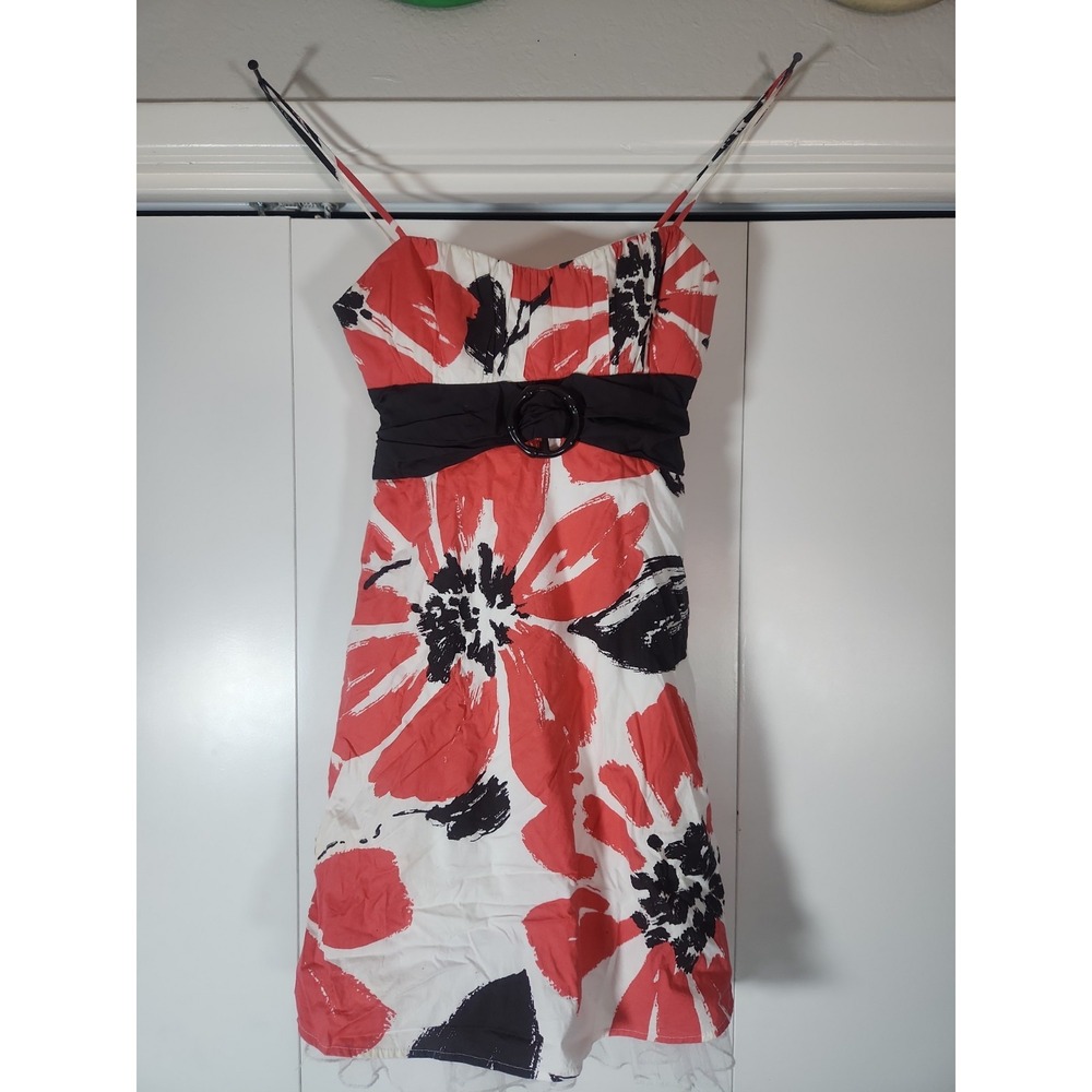 City of Triangles Dress Sundress spaghetti strap stretch floral SIZE 7